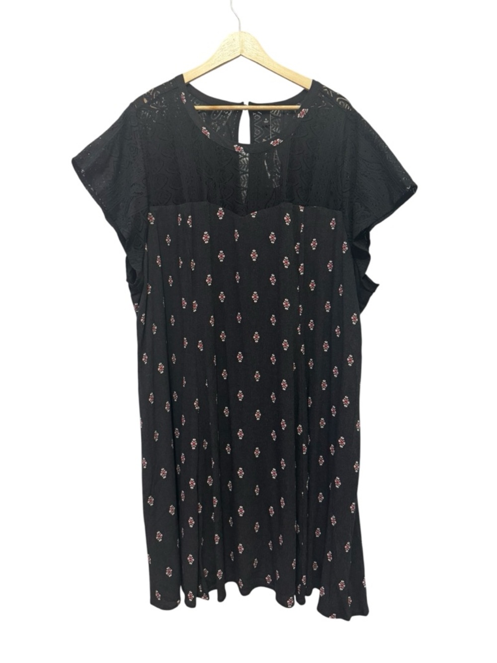 Torrid Black Gauze Mini Dress - Picture 2 of 9